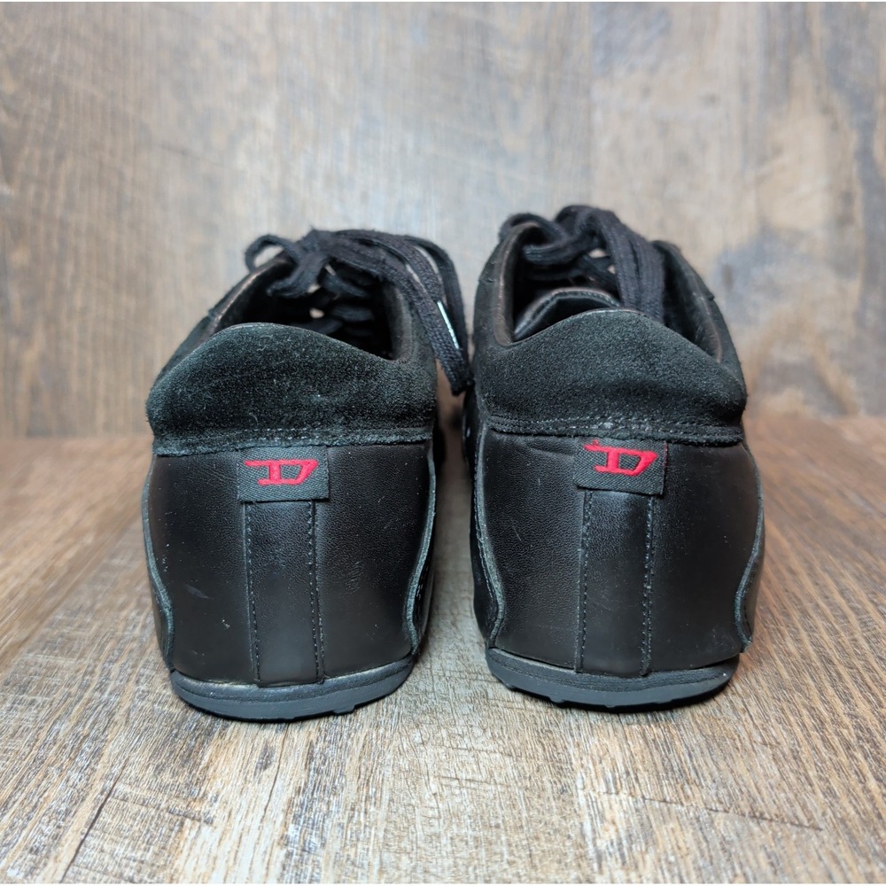 Vintage Diesel Evelyn Shoes Leather Sneakers Women's Size 7.5 Black Y2K Suede - Picture 8 of 14